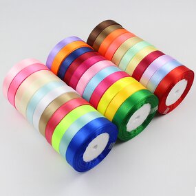 Satin Ribbon - Single Face Solid Grosgrain for Gift Wrapping Hair Bows Wedding