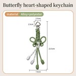 Keychain Manufacturer - Handwoven Nylon Cord Classic Butterfly & Heart Carabiner