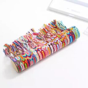 Friendship Bracelets - Handmade Adjustable with Sliding Knot for Women Kids