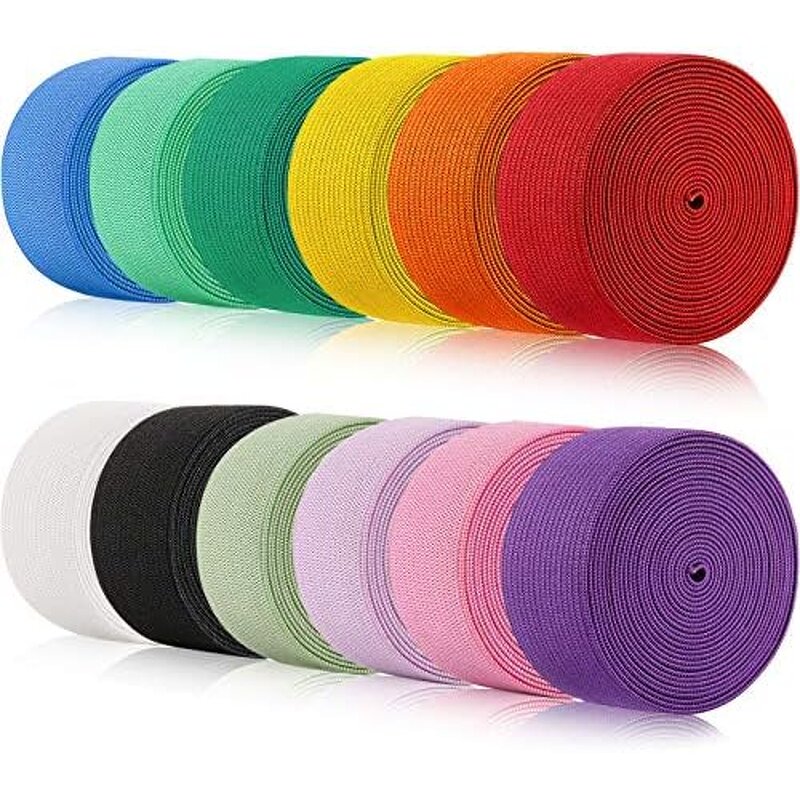 Elastic Band - Colorful Folded Stretchable Knitted Flat for Sewing Handicraft