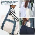 Webbing Jacquard - Blue Polyester 2" Upholstery for Belt Tote Sleeping Bag