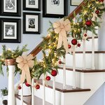 Christmas Bow Decoration - Extra-large Linen for Holiday Scene Setting Door