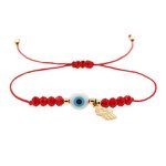 Evil Eye Bracelet - Crystal Bead Couple Friendship Good Luck Hand-woven