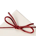 Elastic Ribbon Bow - Pre-Tied Red Stretch Loop for Gift Box Packing Wrapping