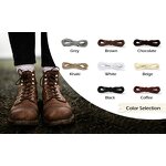 Boot Laces - Round for Outdoor Work & Hiking Pure Cotton Waxed for Adults Kids