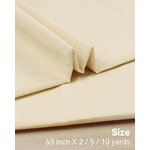 Muslin Cloth - Unbleached 63" Medium Weight 100% Cotton for Dressmaking Lining
