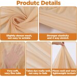Power Mesh Fabric - Lightweight Sheer Nylon Spandex Stretch for Dancewear