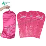 Wig Bag - Luxury Hot Pink Personalized Storage Zipper Hangers Satin Packaging