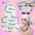 Shower Cap - Custom Logo Fashion Waterproof Extra Long Ladies Reusable with Snap