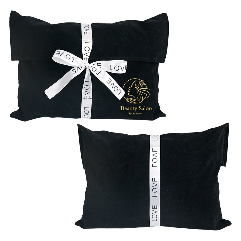 Dust Bag - Custom Logo Suede Flap Gift Velvet with Ribbon Print Silk Lining