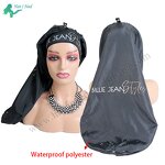 Shower Cap - Custom Logo Fashion Waterproof Extra Long Ladies Reusable with Snap