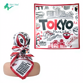 Head Scarves - Fashion Custom Satin Silk Stylish Square Soft for Women