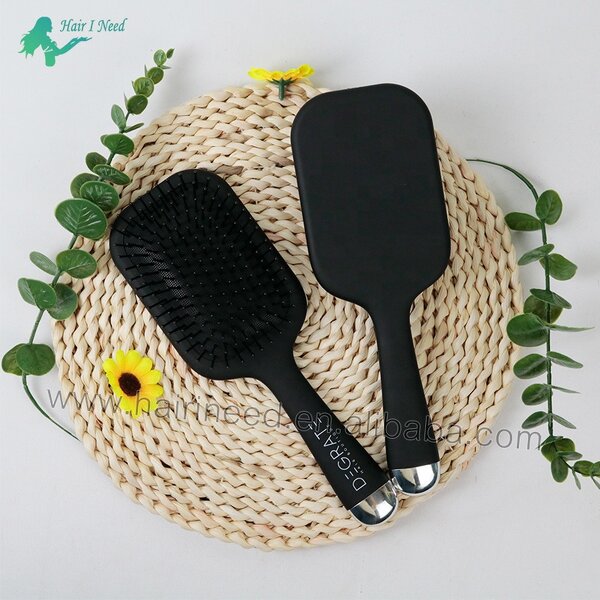 Hair Brush - Custom Logo Soft Cushion for Wet Dry Detangling Massager Plastic