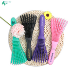 Hair Brush - Custom Logo Plastic Eight Rows Octopus Comb Wet Dry Detangling