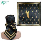 Hair Scarf - Custom Digital Print Square Luxury Soft Satin for Women
