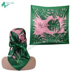 Silk Scarf - Luxury New Satin Small Grid Printing Neckerchief Soft for Women