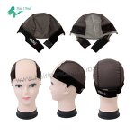 Wig Grip Cap - Black Beige Four Colors Velvet with Adjustable Headband Custom Tag