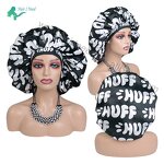 Sleep Cap Manufacturer - Elastic Wide Soft Band Women Silk Satin Hair Bonnet