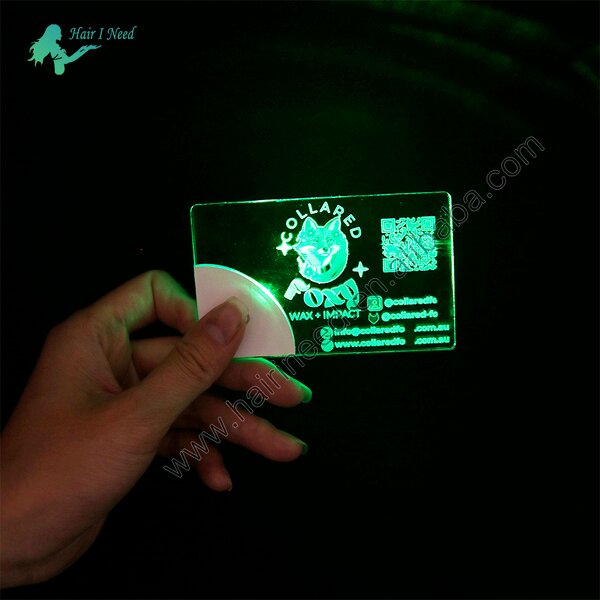 LED Business Card - Customization QR Code Acrylic Colorful Light Designer