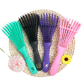 Hair Brush - Custom Logo Plastic Eight Rows Octopus Comb Wet Dry Detangling