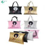 Pillow Box Packaging - Custom Logo Luxury for Human Hair Extension Bundles Wigs