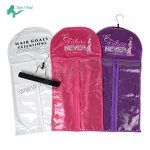 Satin Bag - Luxury Purple Personalized with Logo Storage Zipper Hangers for Hair