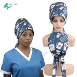 Surgical Hats - Adjustable Custom Private Label Satin Lined Cartoon Nursing Caps