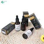 Glass Dropper Bottle - Custom Logo Label Black Oil for Men's Beard Care Packaging