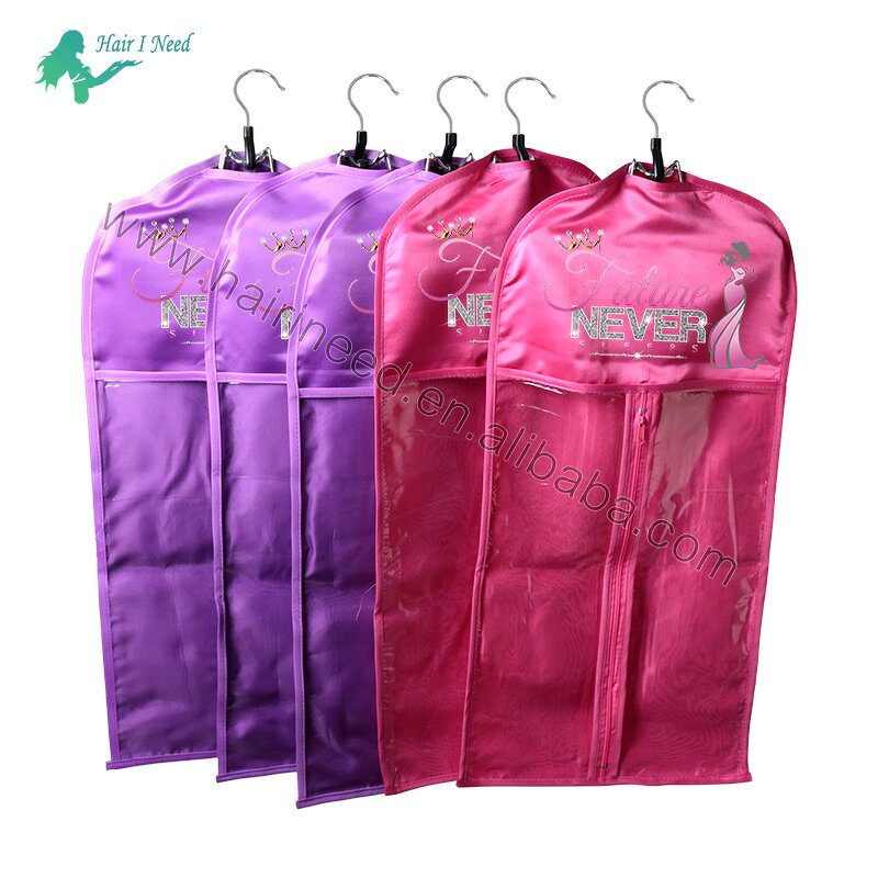 Satin Suit Case Bag - Custom with Hanger for Wig Storage Hair Extensions