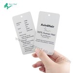 Hang Tag - Custom Logo Round Corner for Hair Extension Wigs Clothing Paper