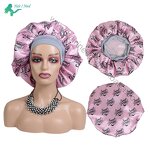 Sleep Cap Manufacturer - Elastic Wide Soft Band Women Silk Satin Hair Bonnet