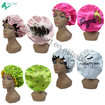 Satin Hair Bonnet - Wholesale Full Logo Printed Custom Double Layers Designer