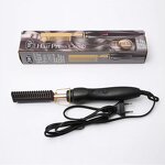 Hair Straightener Comb - Electric Hot Iron Curler for Straight Curly Home Use