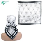 Hair Scarf - Custom Digital Print Square Luxury Soft Satin for Women