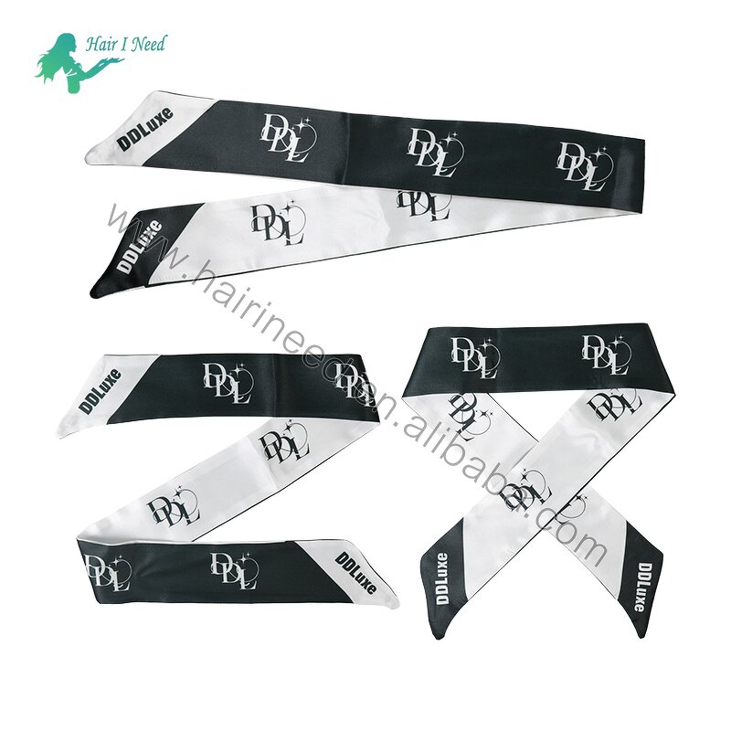 Head Band - Designer Custom Logo Satin Edge Turban for Wigs Virgin Hair