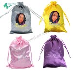 Drawstring Bags - Custom Logo Silk for Hair Bundles