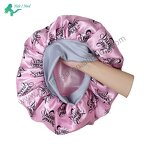 Satin Bonnet - Custom With Logo Wide High Elastic Headband Double Layer