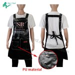 Apron - Wholesale Barber Hairdressing Brown PU Leather Waterproof Durable with Pocket