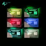 LED Business Card - Customization QR Code Acrylic Colorful Light Designer
