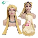 Satin Hair Bonnets - Custom Logo Long Braid Silk Designer Sport
