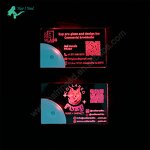 LED Business Card - Customization QR Code Acrylic Colorful Light Designer