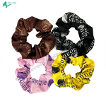 Hair Scrunchies - Wholesale Custom Logo Cheap Satin Black for Women