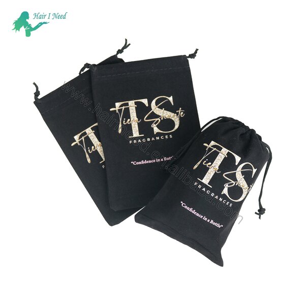 Velvet Drawstring Bag - Low MOQ Custom Luxury Logo Small Storage Pouch Gift