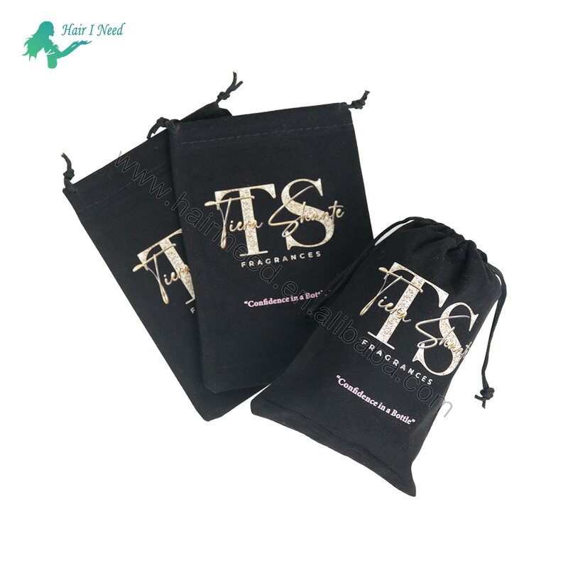 Velvet Drawstring Bag - Low MOQ Custom Luxury Logo Small Storage Pouch Gift