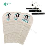 Wig Hanger Bag - Custom Logo Satin Material PVC Plastic Window Storage for Hair