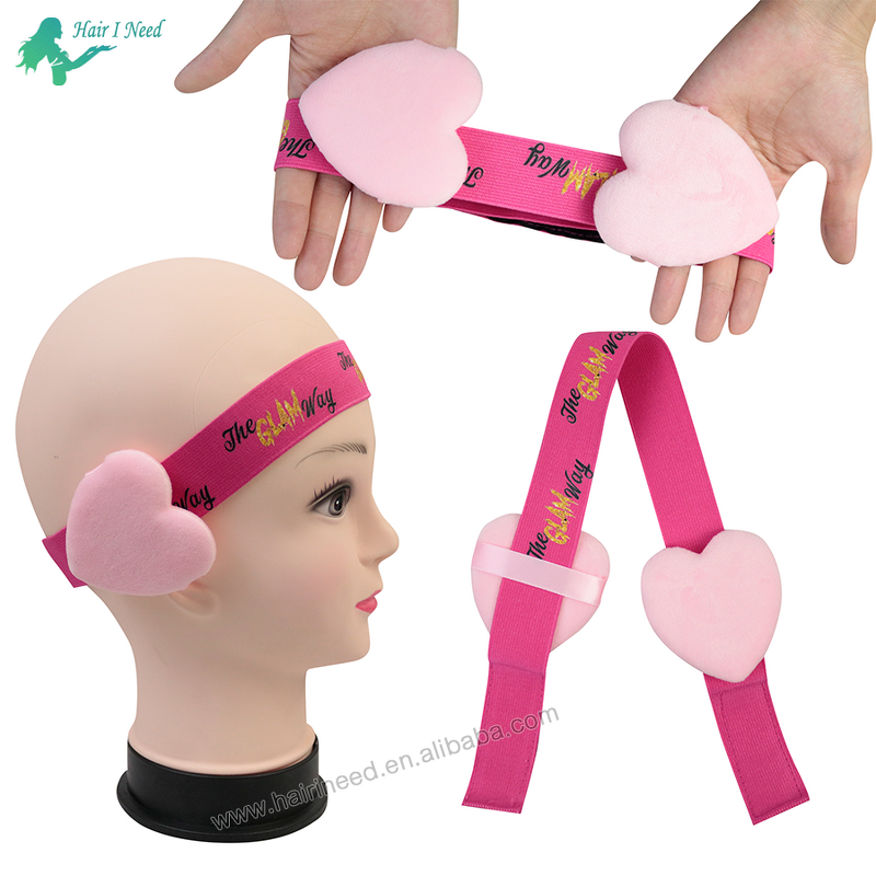 Wig Melting Band - Custom Logo Adjustable with Ear Puffs Lace Frontal Ear Covers