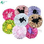 Satin Hair Bonnet - Wholesale Full Logo Printed Custom Double Layers Designer