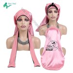 Satin Bonnet - Wholesale Luxurious Large Silk Long Bonnet for Sleeping