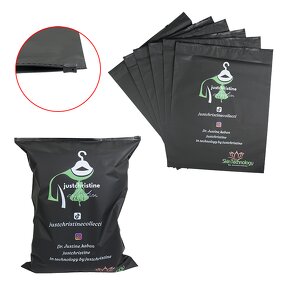 Zip Bag - Custom Logo Clothes CPE Matte Red Frosted Zipper for Clothing