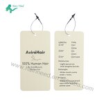 Hang Tag - Custom Printing Paper Clothing Wig Hair Extension Luxury Swing with String
